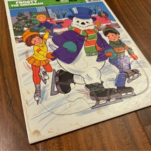 Frosty the Snowman vintage 1984 9 piece cardboard puzzle - Picture 2 of 3